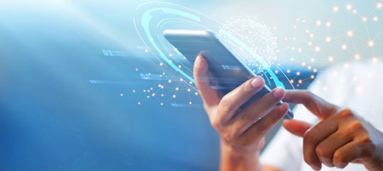 Person using a smartphone