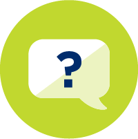 Speech bubble with question